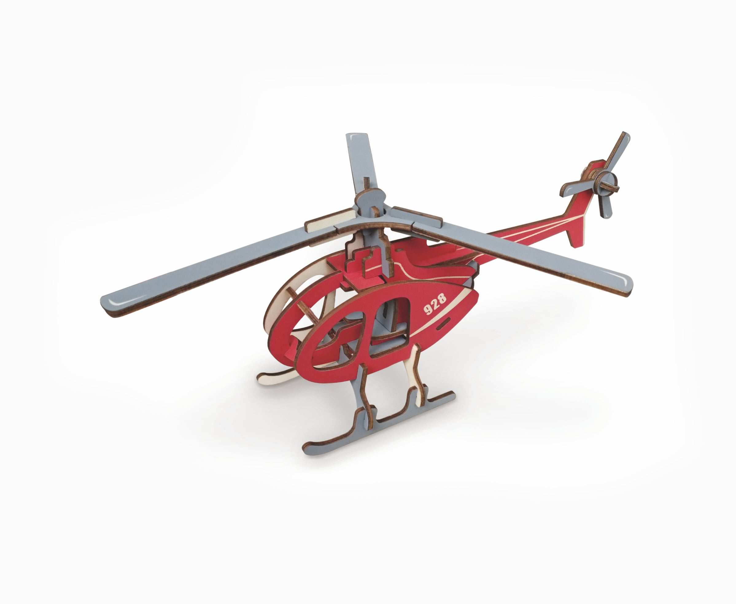 3D Wooden Model - HELICOPTER